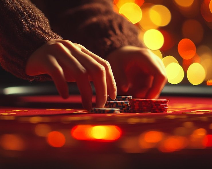 cryptobet live-dealer blackjack table on mobile, showing multi-camera feed and live chat with dealer